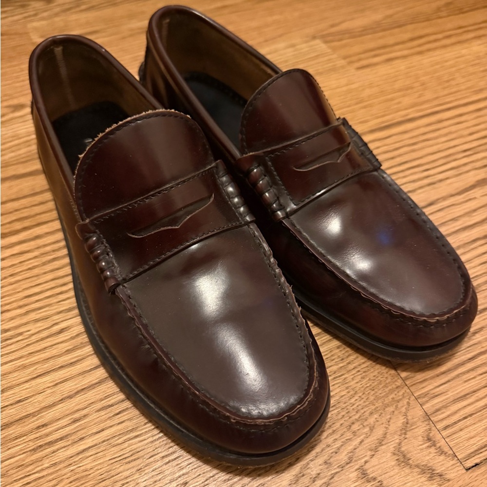 Men's Classic Cordovan Penny Loafers in Dark Brown